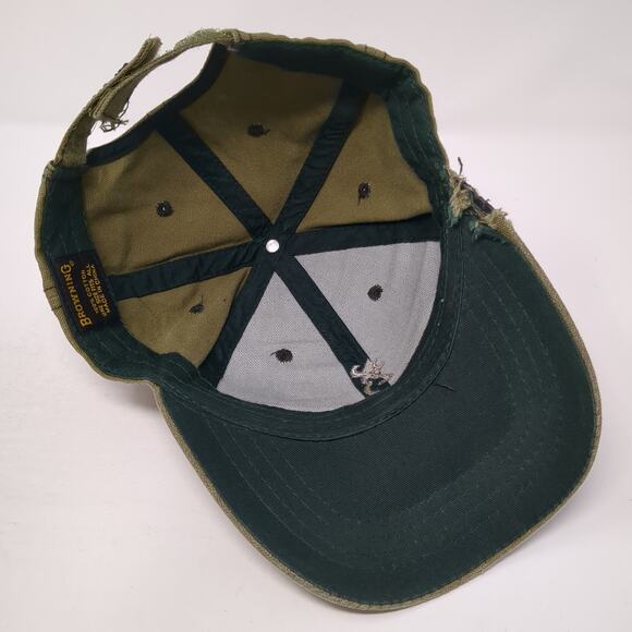 Browning Strapback Baseball Hat Green One Size Embroidered Outdoor - Picture 7 of 10
